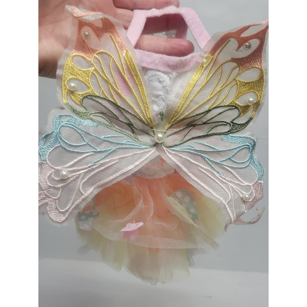 Pastel Butterfly Pet Tutu Dress Lace Floral Fairycore Small‎ Dog Cat Costume